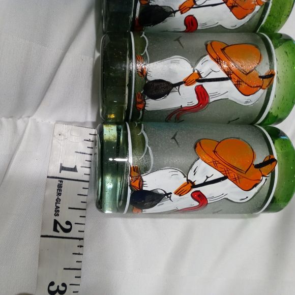 Set of 4 Hand blown Mexican hand painted shot Glasses - Picture 13 of 13